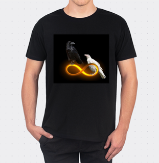 T-shirt: Infinite White And Black
